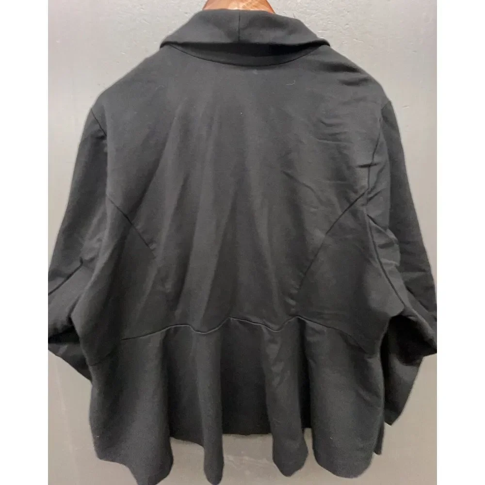 Studio By Torrid Blazer 5 Black Ponte Peplum Stretch Jacket Versatile Career - Picture 6 of 11